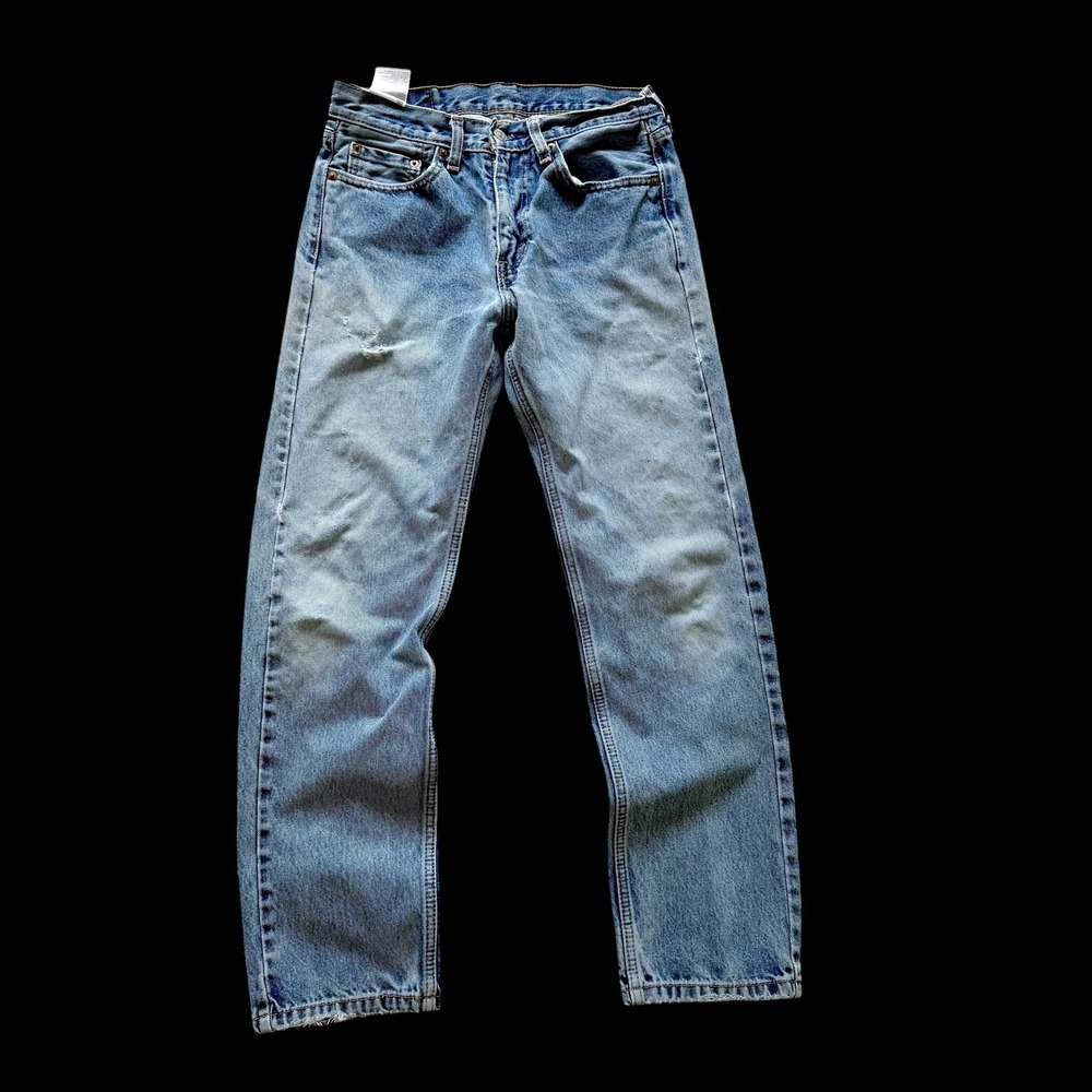 Levis 505 Regular Fit Straight Leg Blue Denim Jeans Mens 30x30 00505-4886